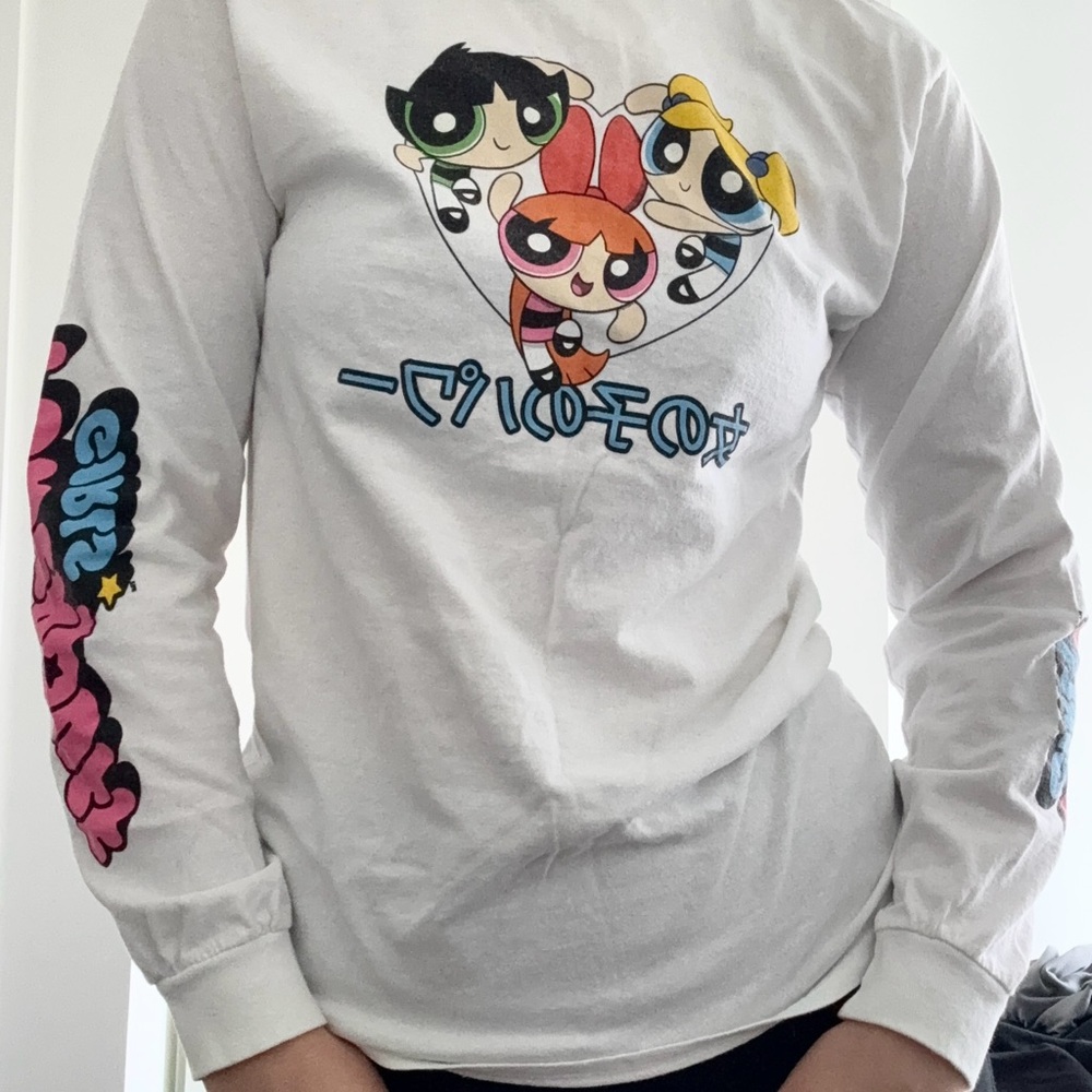 Powerpuff Girls White Long Sleeve Shirt